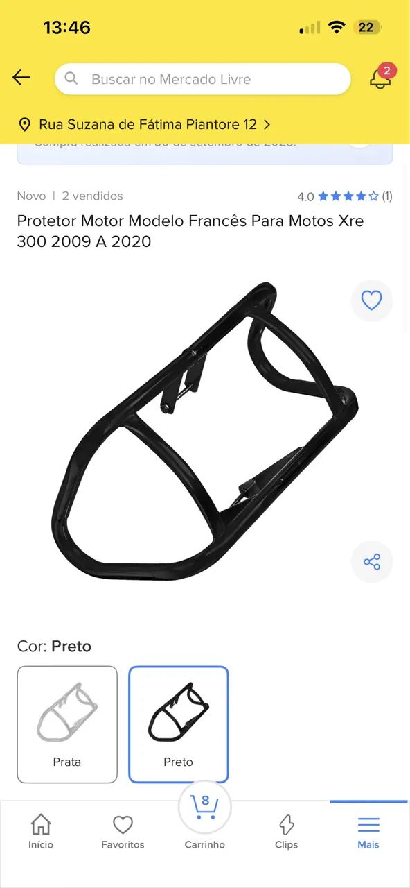 Protetor de motor XRE 300 novo - modelo francês - Foto 4