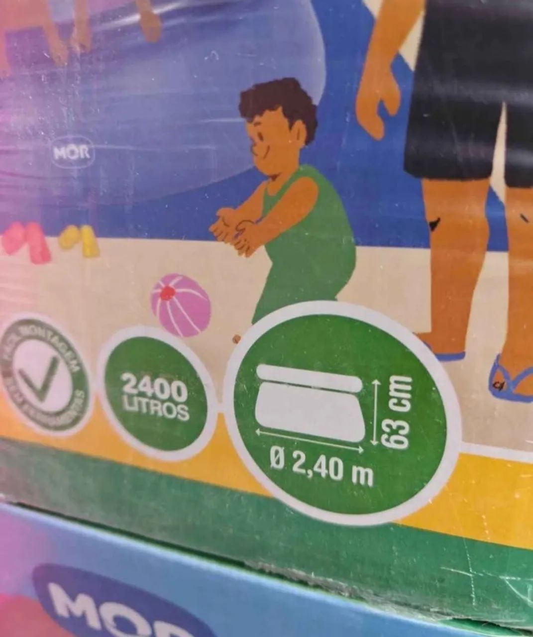 Piscina Inflável Mor 2400 litros  - Foto 2