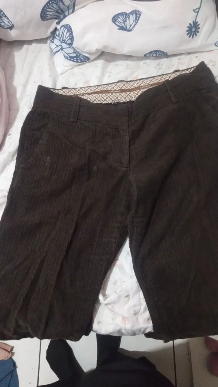 calça marrom y2k Zara Basic 