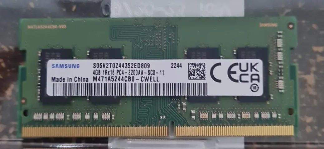Memória RAM DDR4 4GB 3200MHz Notebook - Rápida e Testada!