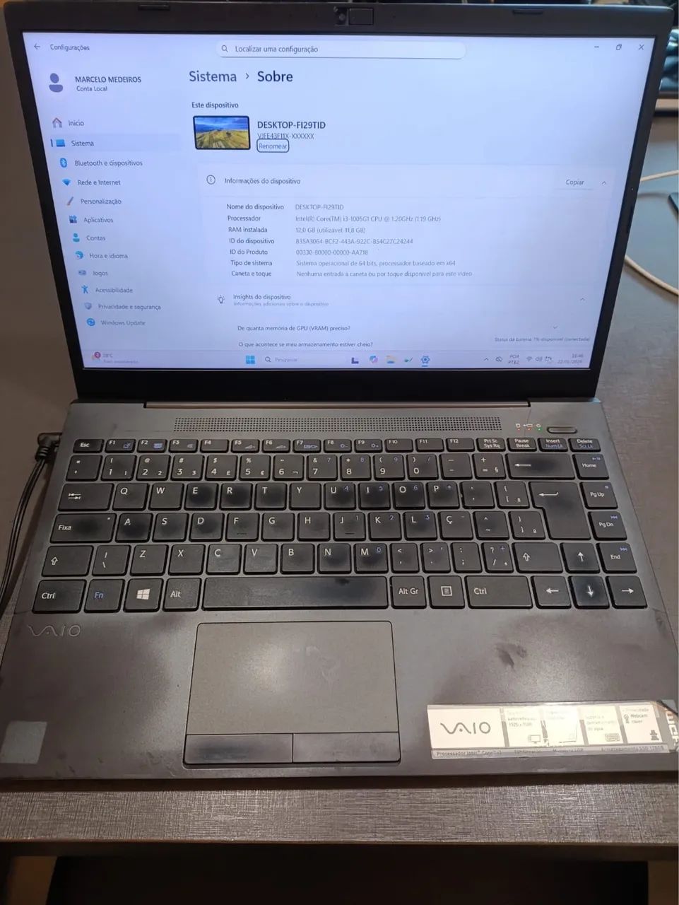Notebook Sony Vaio
