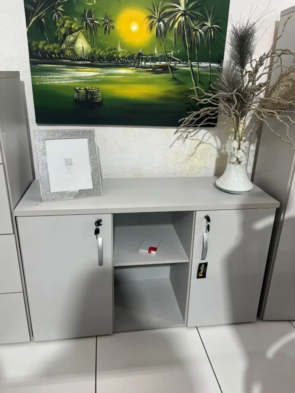 Móveis escritório cinza cristal - Foto 4