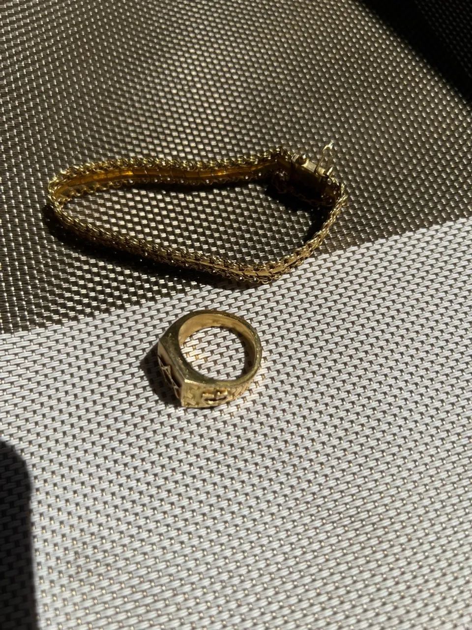 Pulseira e anel de ouro 18K - Foto 5