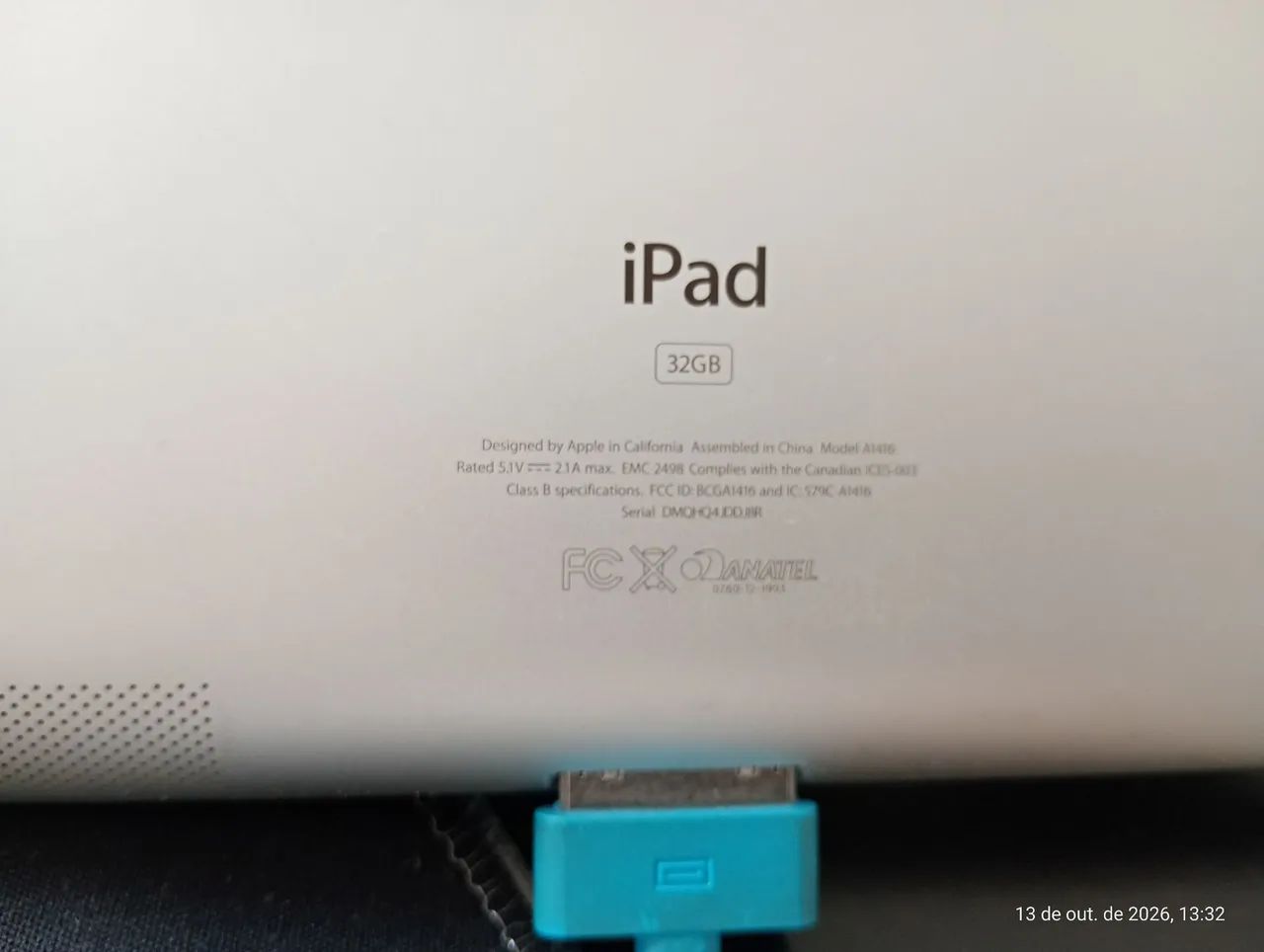 Apple iPad de 32 GB, modelo A1416.