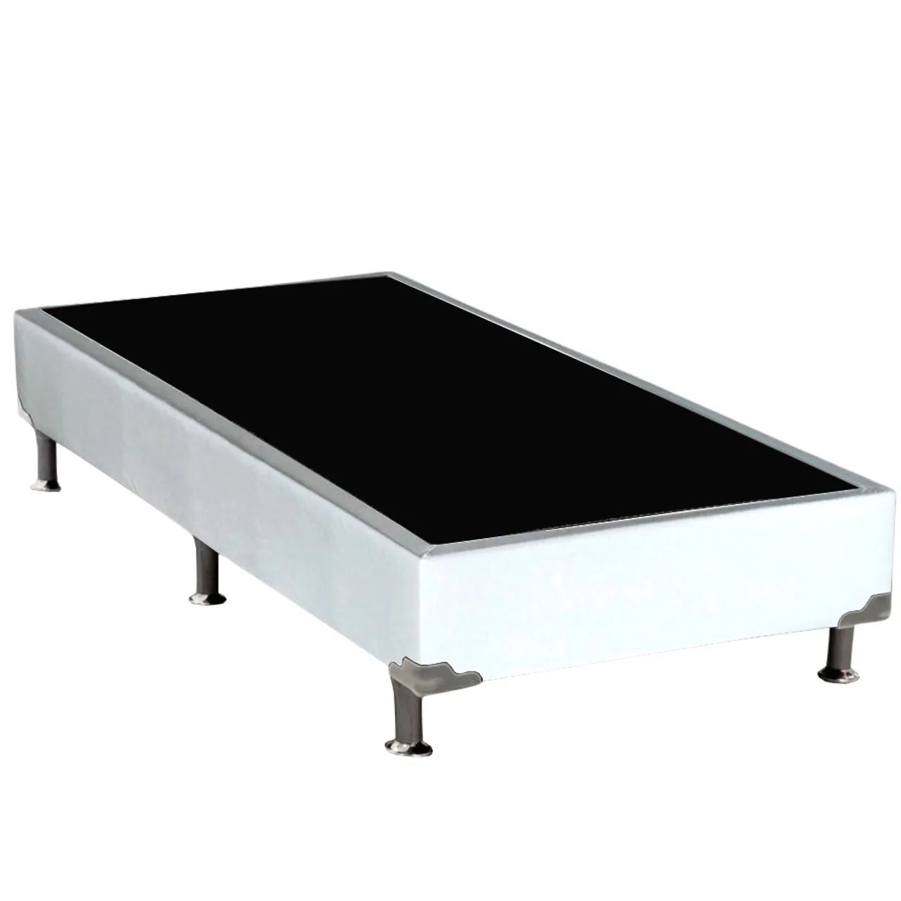 Base Box Solteiro Simples Corino Branco - ALTO NÍVEL CAMAS E COLCHÕES / pronta entrega  - Foto 2