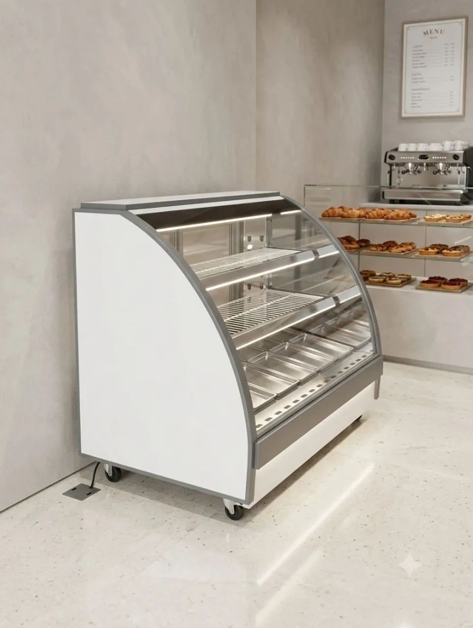 Balcão expositor refrigerado de 1,05 cm com 12 bandejas  - Foto 2