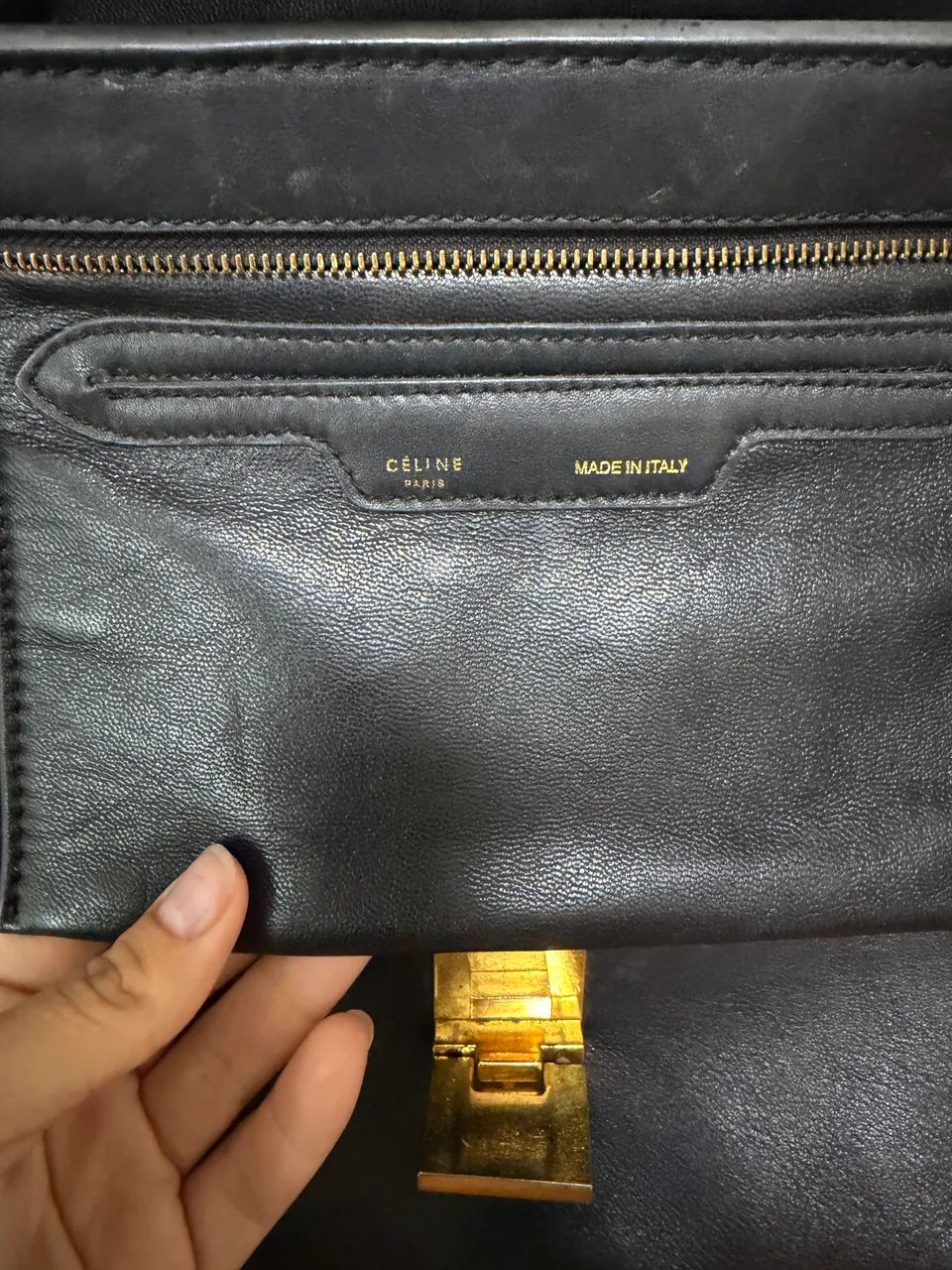 bolsa tiracolo celine trapeze preta - Foto 5