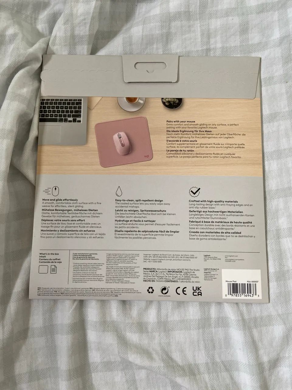 Mouse Pad Rosa Logitech 23 cm x 20 cm - Foto 2