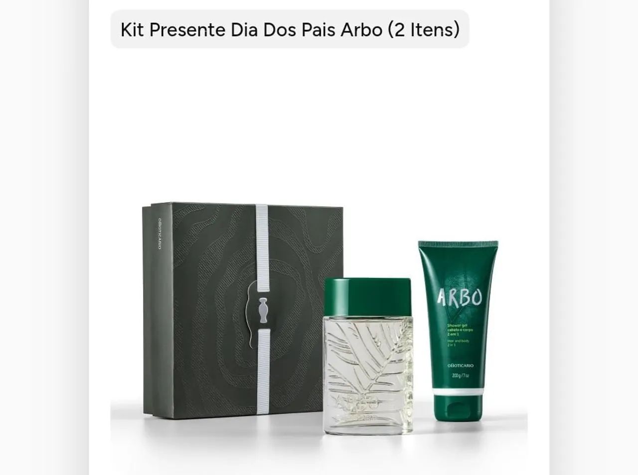 Kit arbo- O boticário 