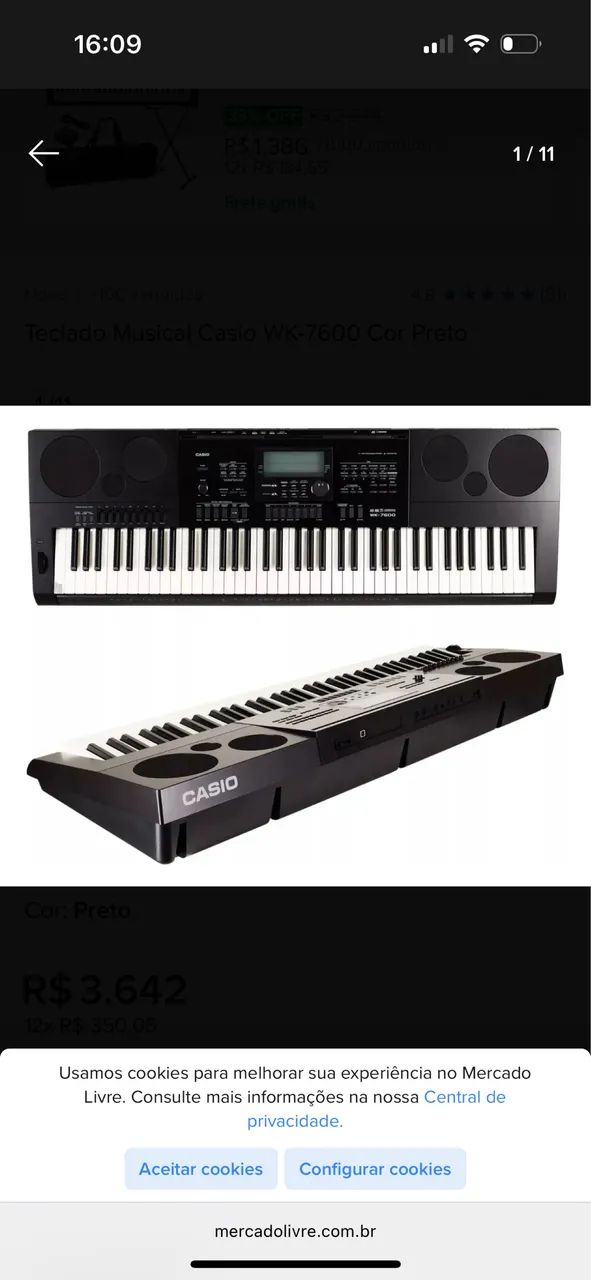 Teclado Casio wk3600