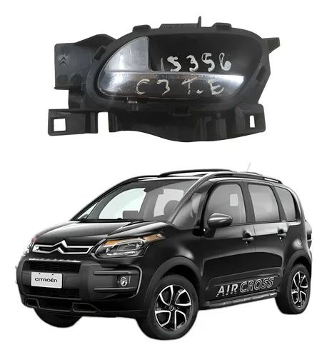 Maçaneta Interna Traseira Esquerda Citroën Aircross 2015 Preto Traseira