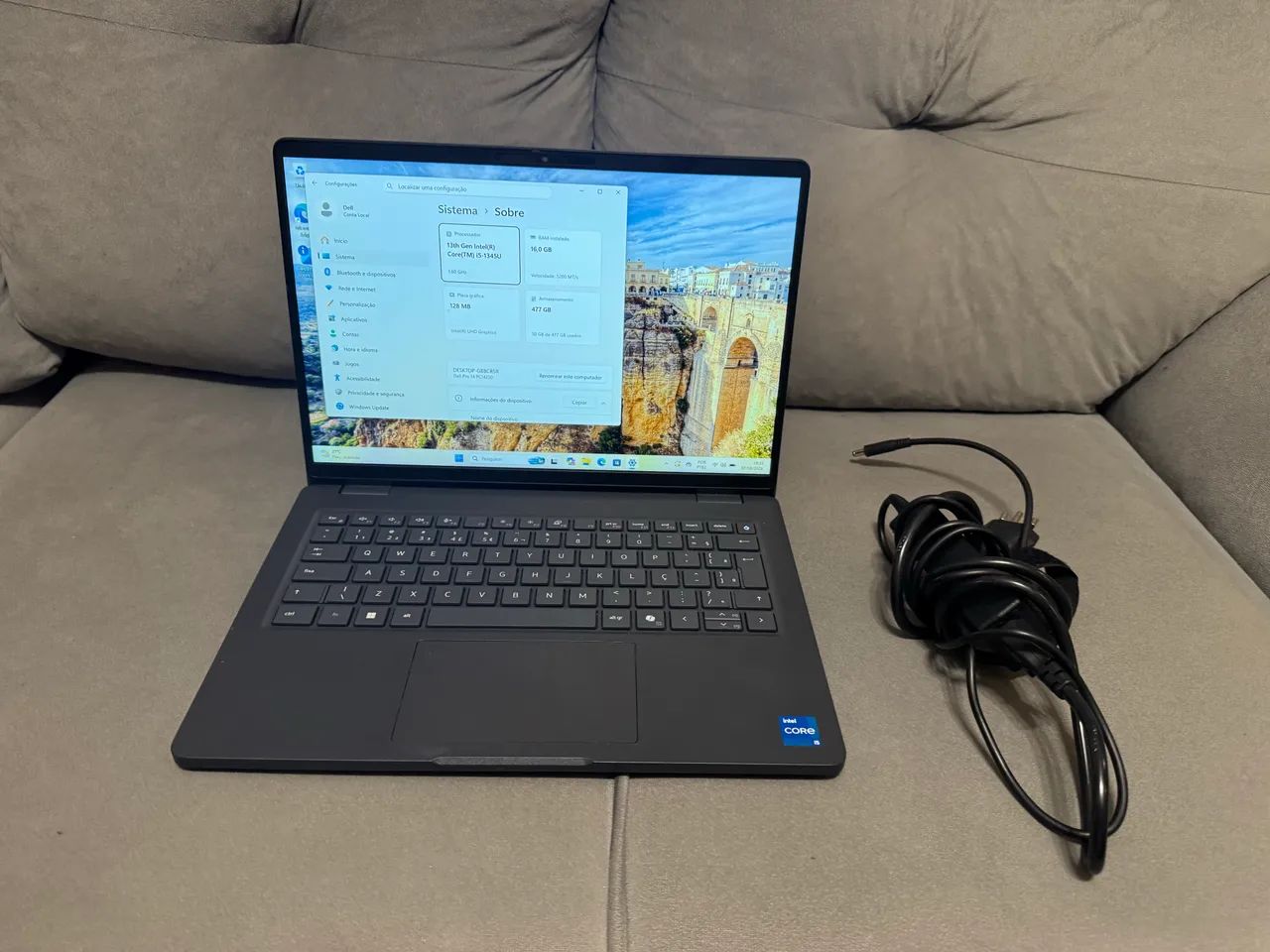 Dell Pro 14 PC14250 Intel i5 1345u, 16gb ddr5, 512 NVME - Aceito trocas - Foto 2