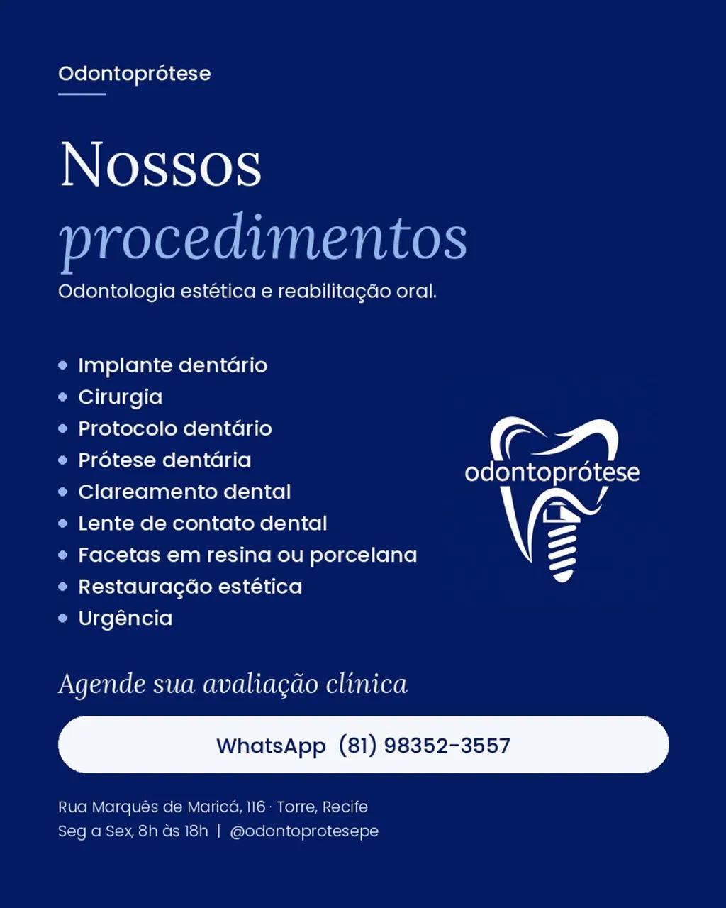 Odontoprótese | Dentista em Recife