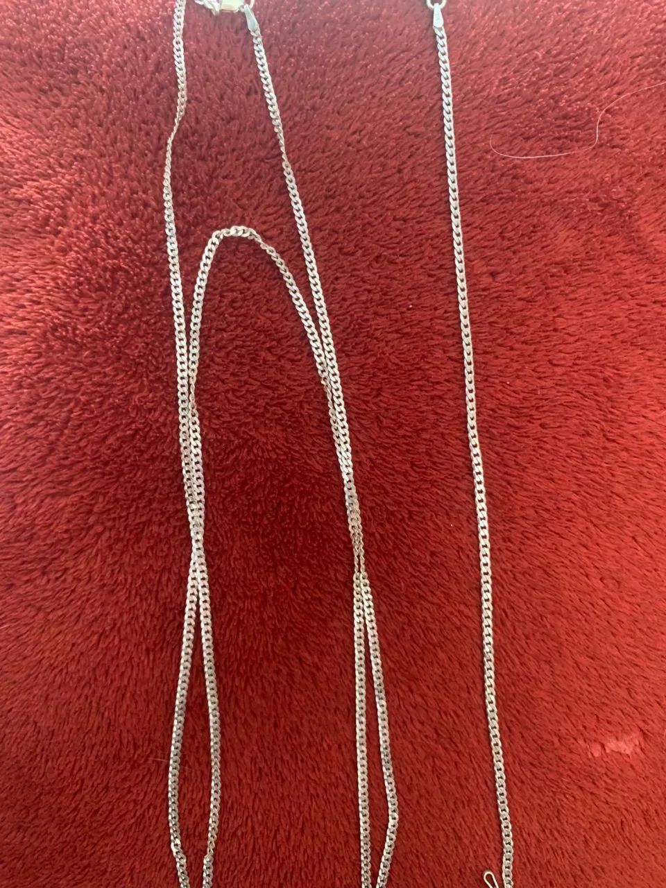 Conjunto de prata (pulseira e corrente)