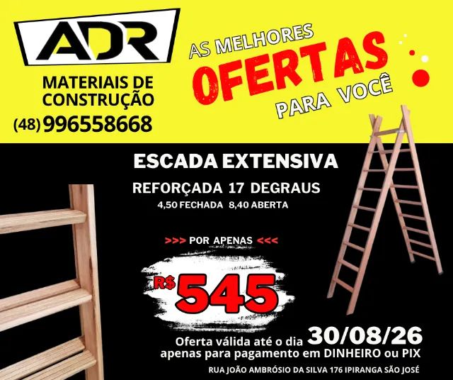 Escada De Eucalipto Extensiva 17 Degraus