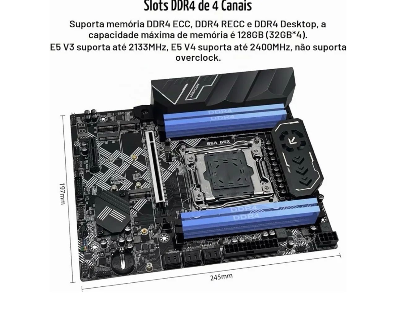 MACHINIST Placa-mãe X99 LGA 2011-3 para CPUs Intel Xeon E5 - Foto 4