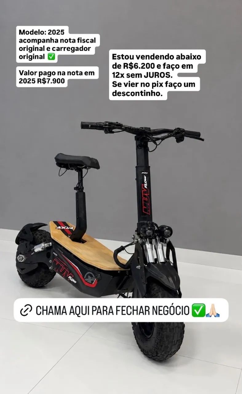 PATINETE SCOOTER Elétrica MXF MUV FLOW 1000W 48V  - Foto 3