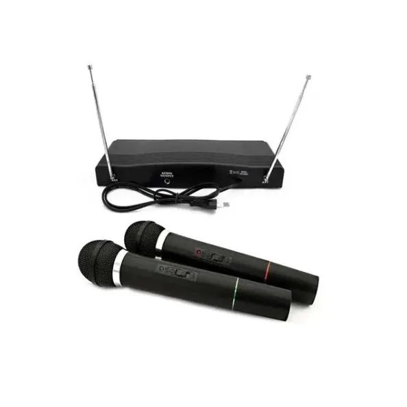Microfone sem fio duplo profissional c05440255304288194562