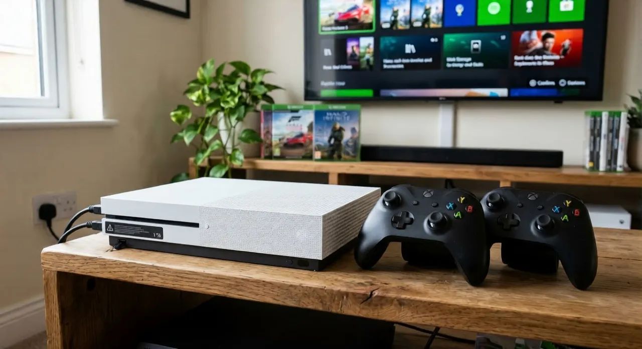 Xbox One S 1TB + 2 Controles Originais Pretos | Excelente Estado - Foto 3