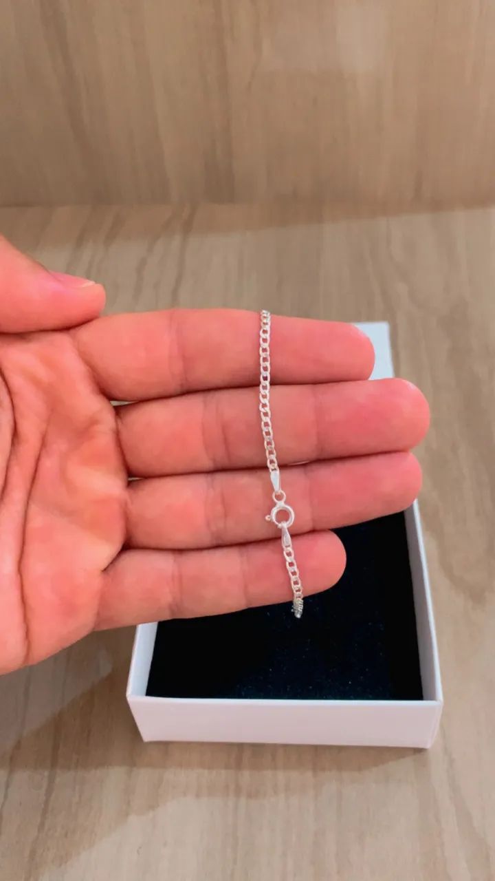 Pulseira de Prata 925 italiana legítima  - Foto 3