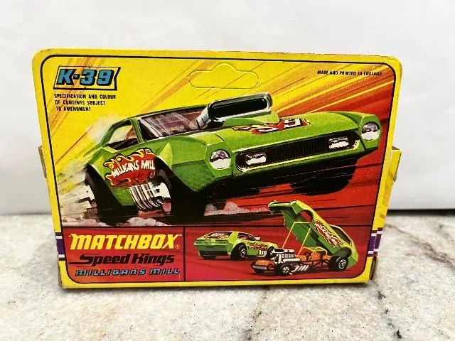 Matchbox Speed Kings K-39 Milligan's Mill Dragster 1972 (Raro na