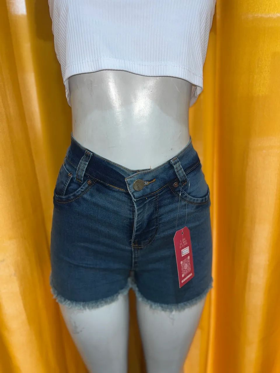 shorts jeans feminino crônica  - Foto 3
