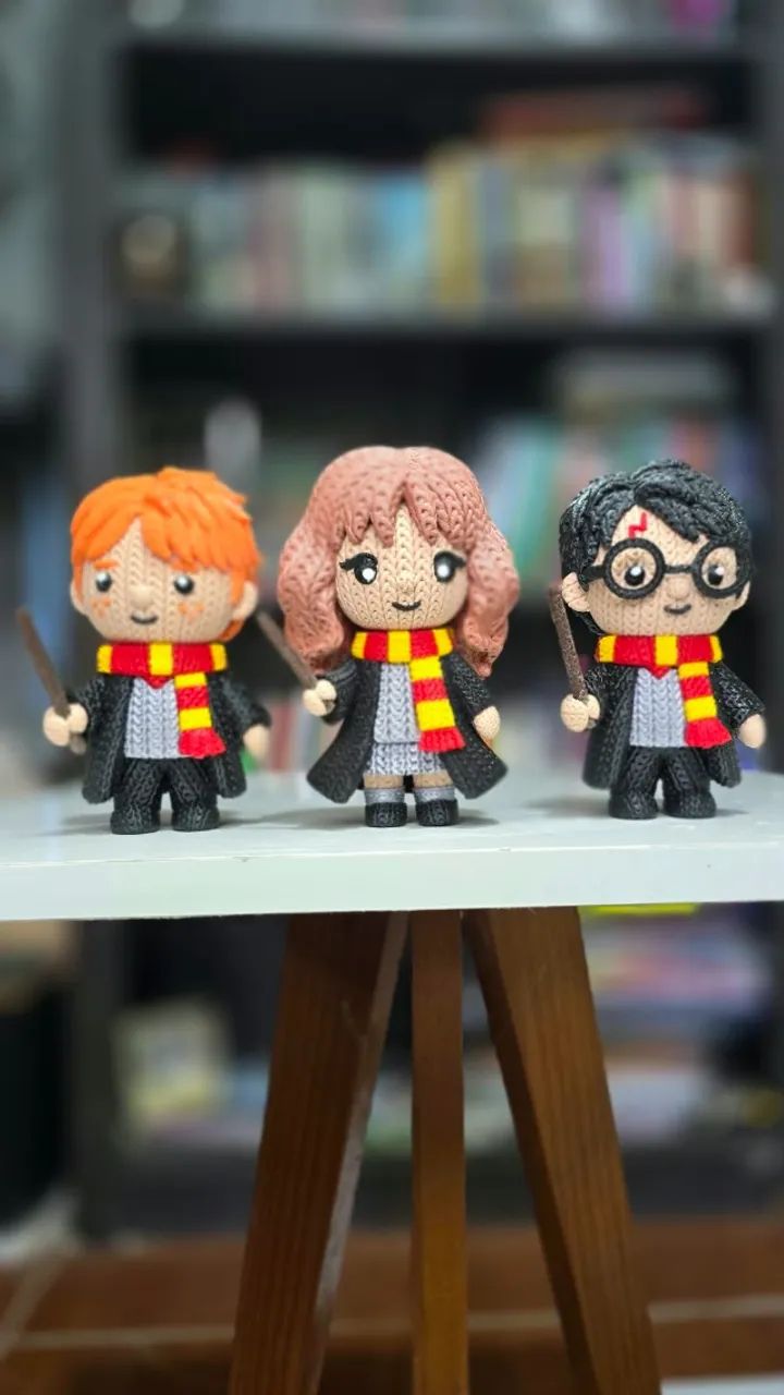 Trio Harry Potter em tricô - Foto 2