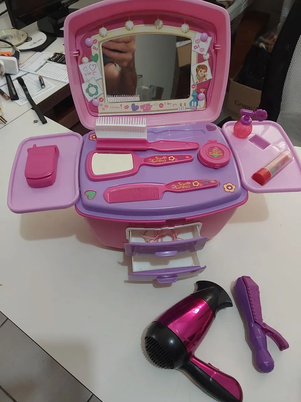 Brinquedo Infantil Penteadeira com acessórios  - Foto 2