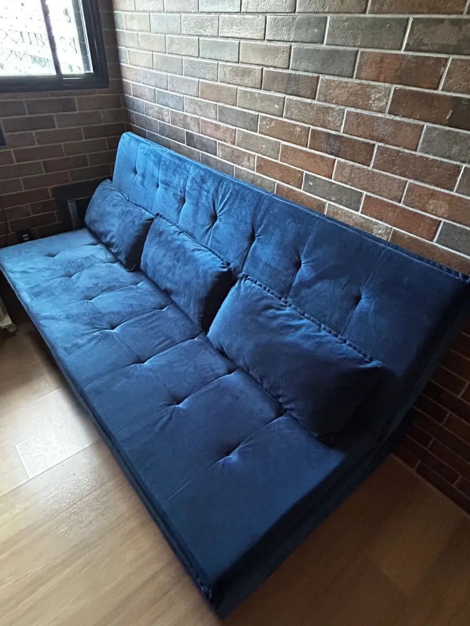 Sofá Cama Ortobom 3 L Veludo 444757599197614080