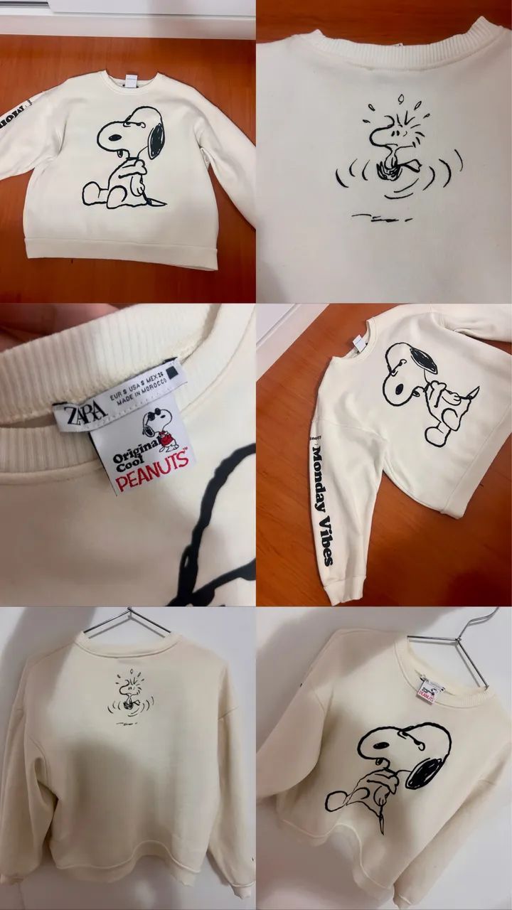 Moletom zara snoopy P - Foto 5