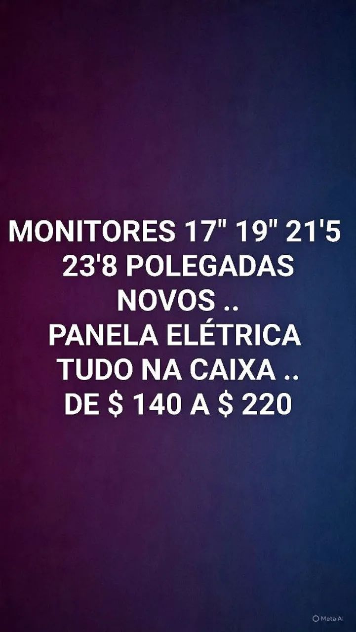 VENDO , MONITORES NOVOS NA CAIXA ! 17" 19" 21'5" E 23'8" POLEGADAS VALOR DE $ 130 A $ 200 - Foto 4