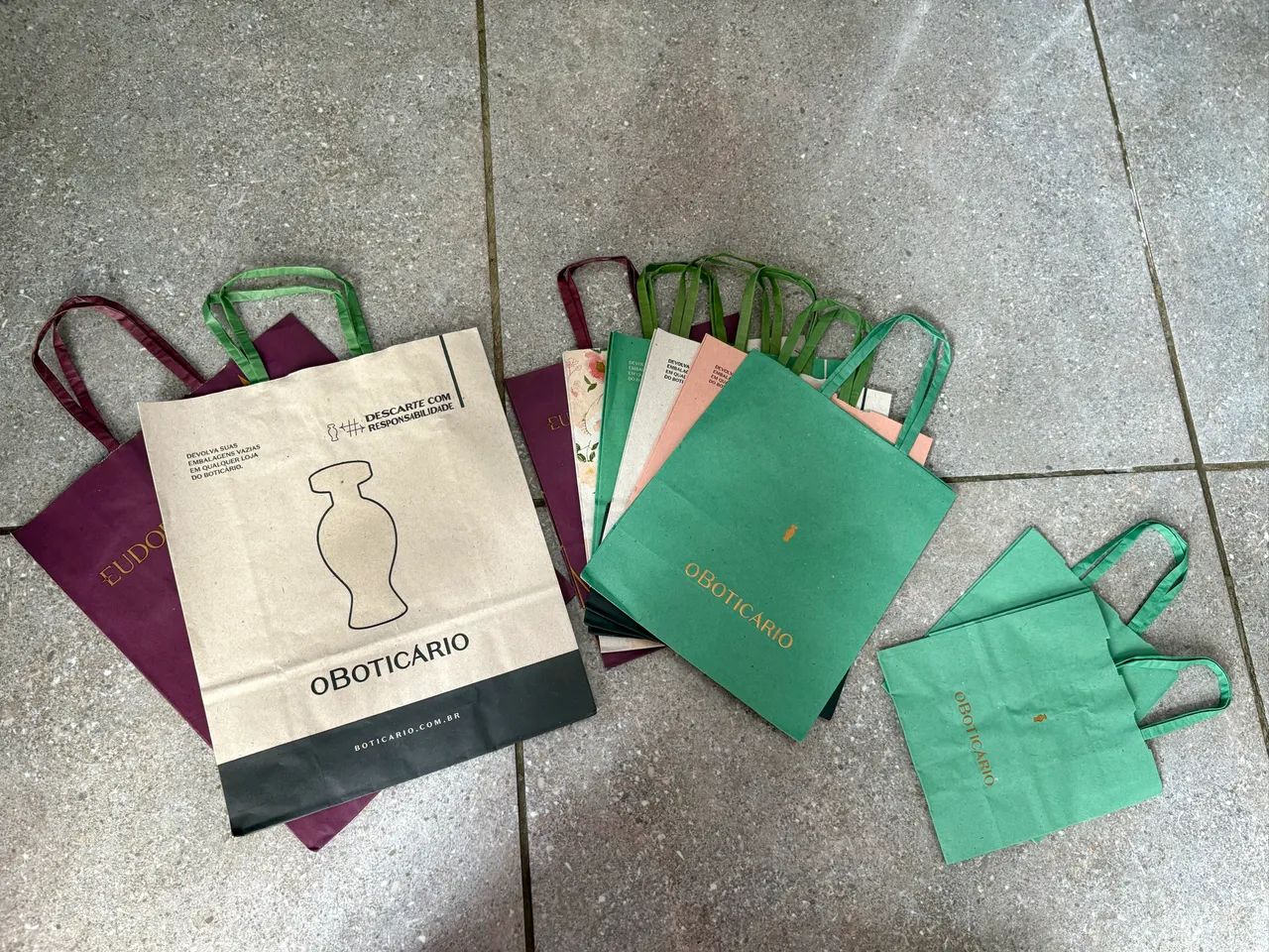 10 Sacolas Boticário/Eudora