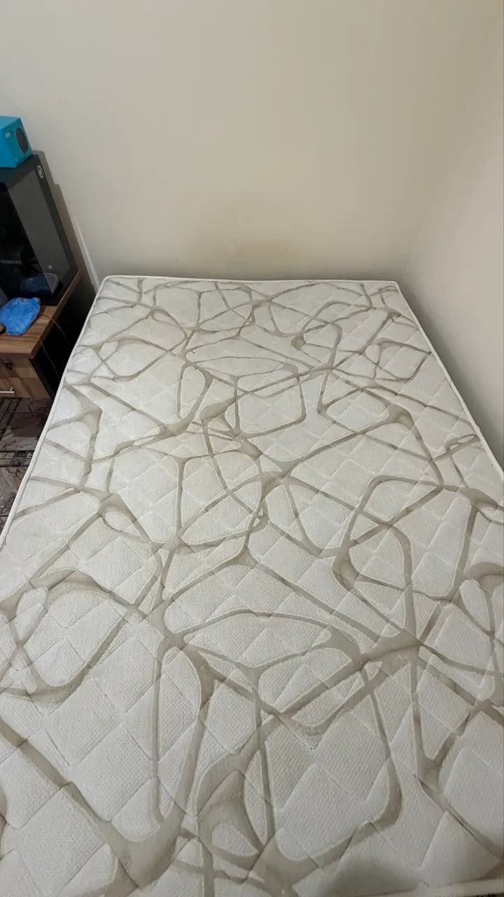 Cama de casal completa (colchão e box) - Foto 4