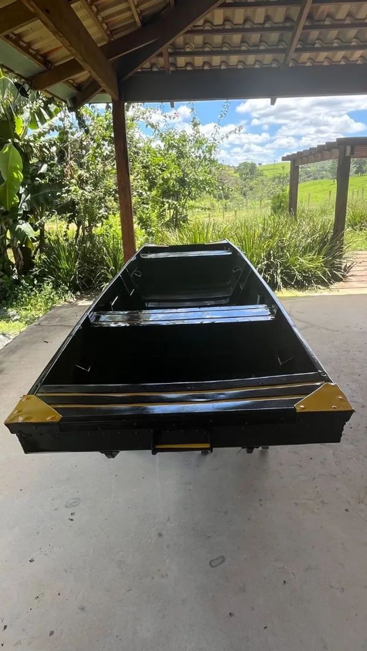Barco de Alumínio 4,20m Cara Chata - Excelente Estado - Foto 2