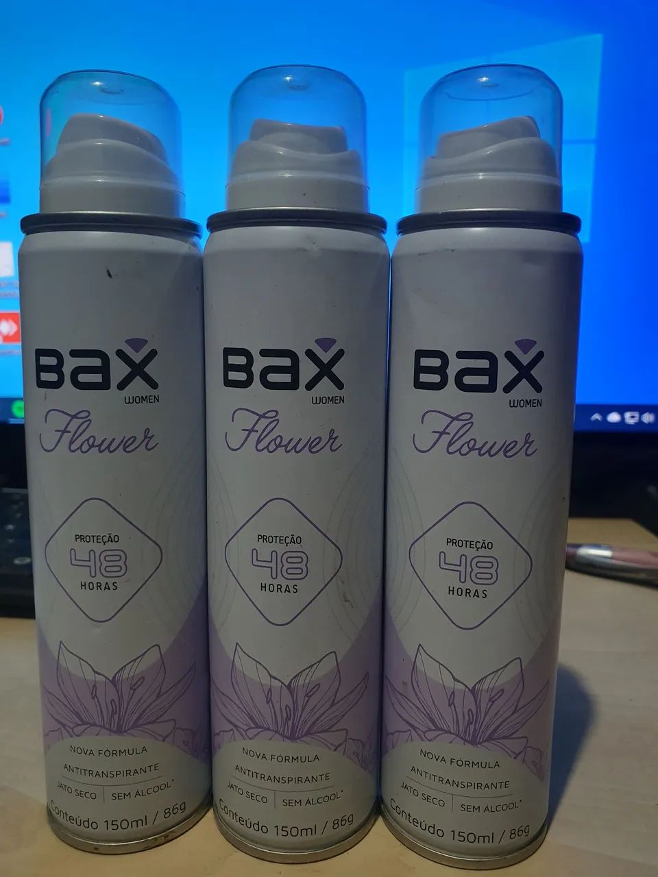 BAX kit com 3un desodorante aerossol antitranspirante