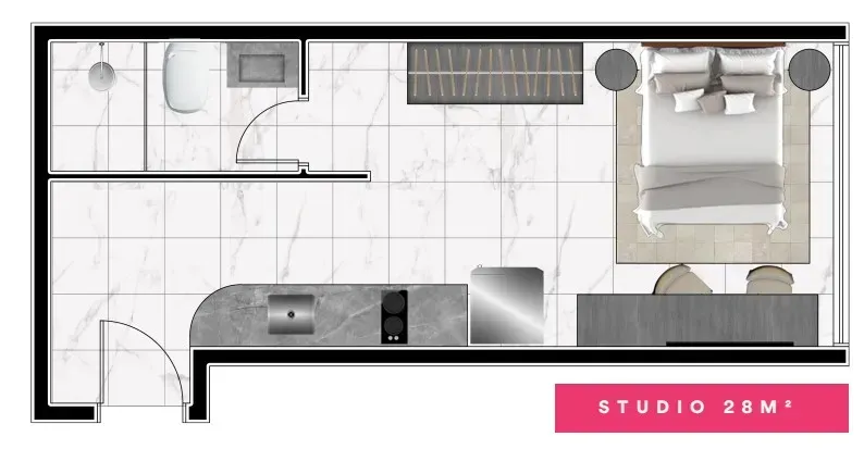 PLANTA 28m²