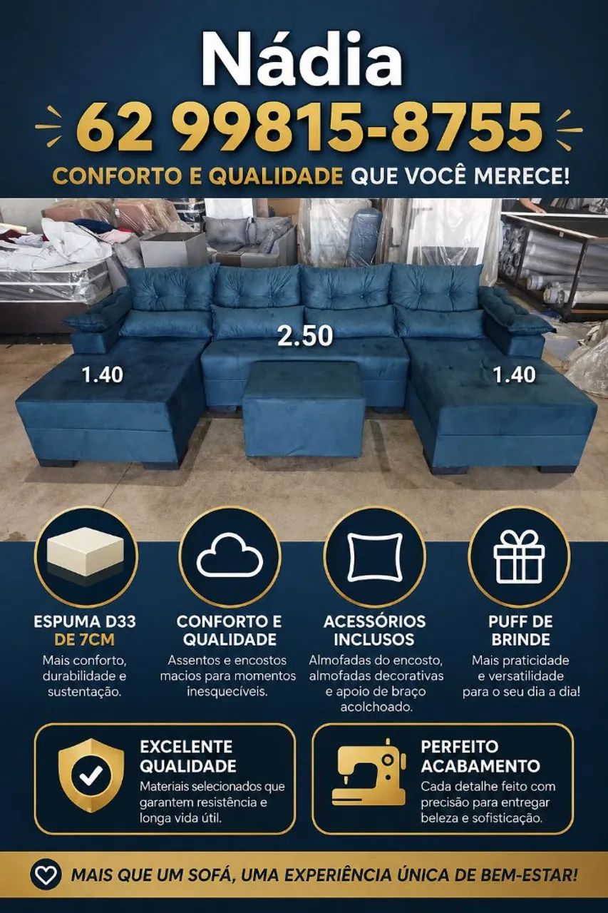 SOFÁ CHAISE DUPLA 