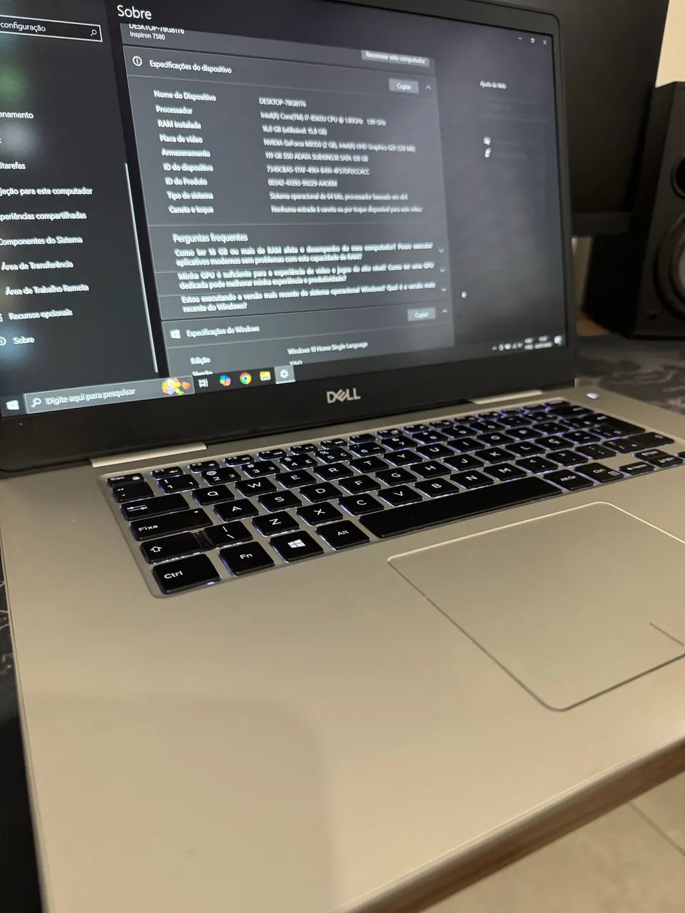 Notebook Dell Core i7 | 16GB RAM | SSD + HD | GPU GeForce MX150 - Foto 5