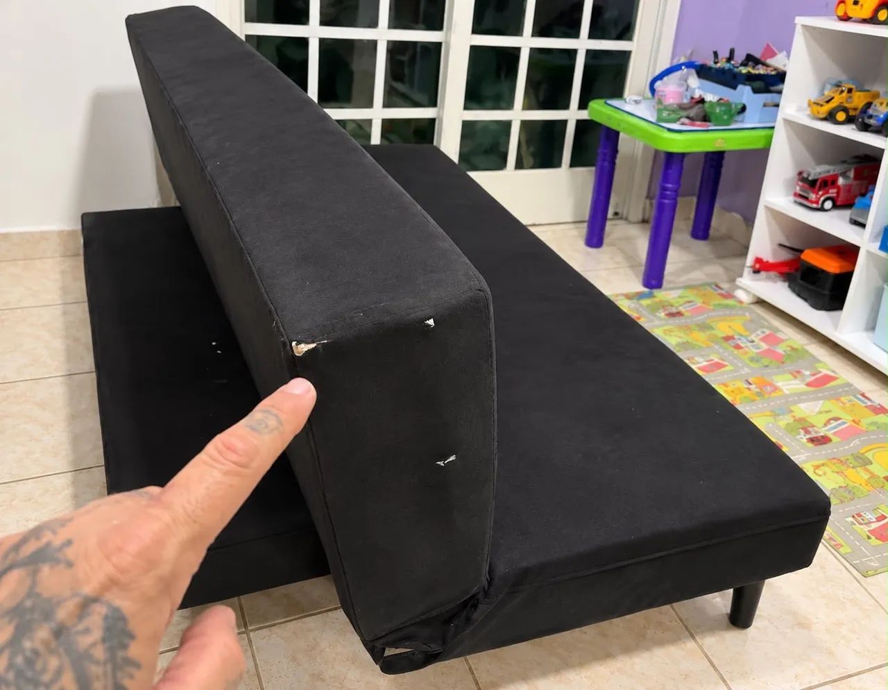 Sofá-Cama Preto | 2 em 1 - Foto 3