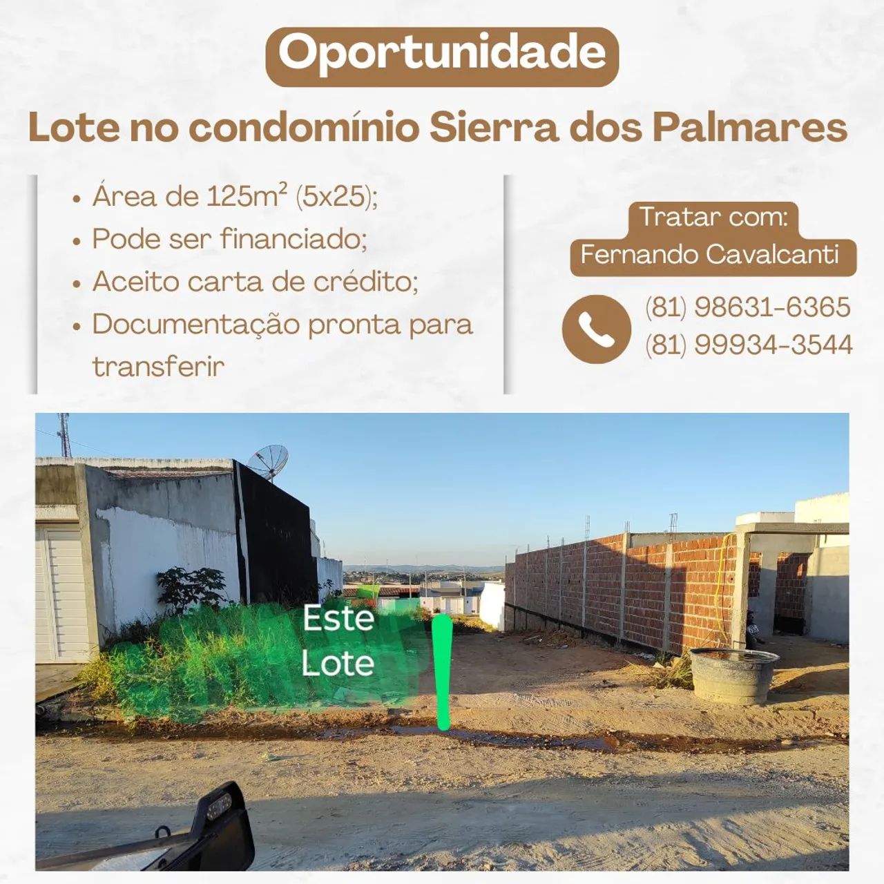 Lote no Condomínio Sierra dos Palmares - Foto 3