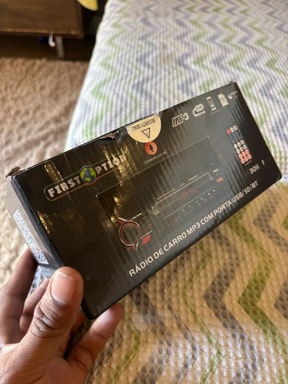 Toca cd com suporte para celular 