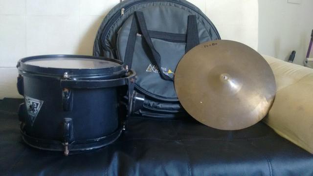 Ton de 10" Marca KR Drum + Bag + Prato Turbo - Foto 4