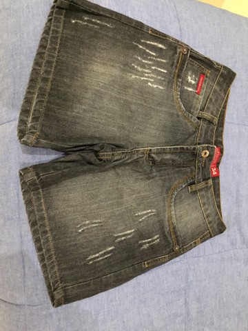 Bermuda jeans preta