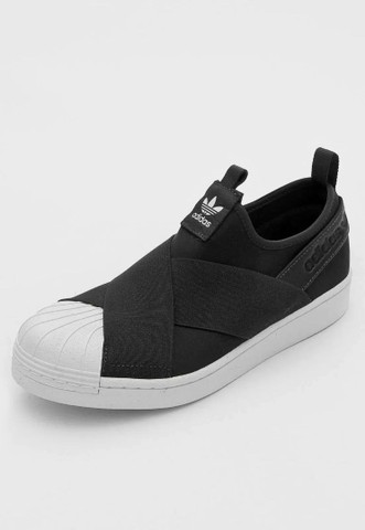 tenis adidas superstar preto slip on