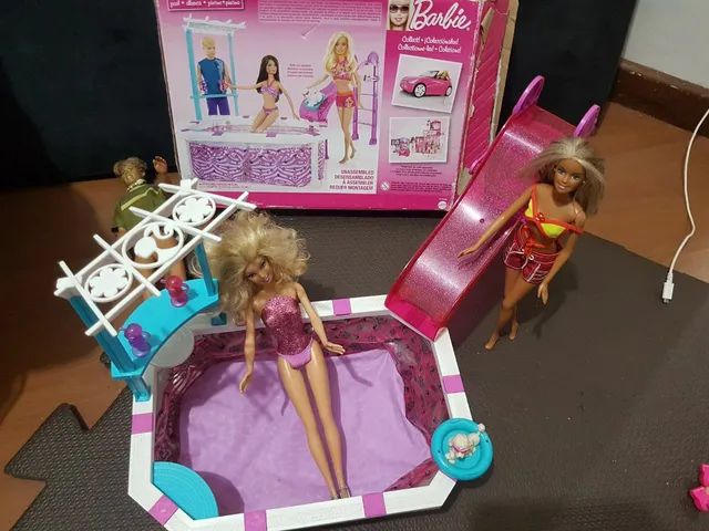 Casa Portatil Da Barbie Com Piscina E Acessórios Infantil