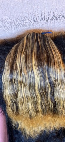 Cabelo humano morena iluminada com pontas claras de 65-70cm  - Foto 4