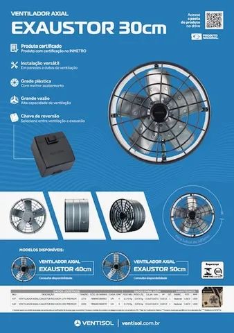 Exaustor / ventilador comercial 50 cm - ventisol - 30/40 CM - Foto 5