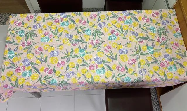 Toalha Mesa Páscoa 1.80x1.30, impermeável, importada. - Foto 2