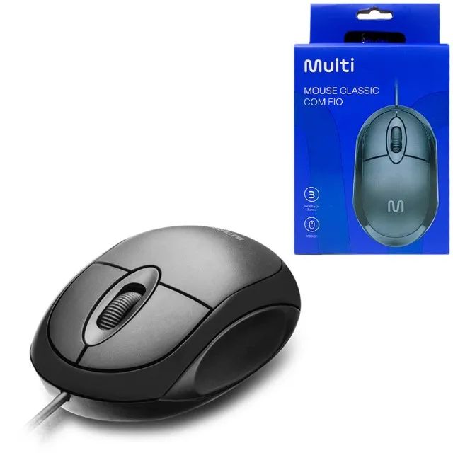 Mouse Multilaser MF100 Notebook Preto Usb wpp:43. * - Foto 2