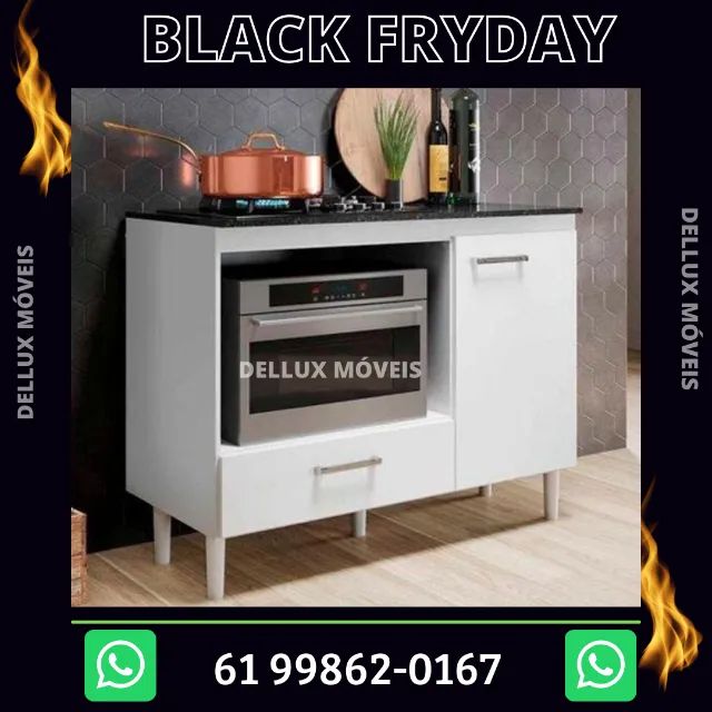 Balcão para cooktop fogão  forno fit